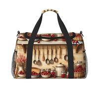 Kitchen Scene - Borsone da viaggio impermeabile, compatto, per sport, palestra e fine settimana, per uomini e donne