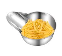 Kitchen Scoop | Fried Chicken Scoop Kitchen Shovel with Spout | Stainless Steel Cooking Stirring Utensil Meal Preparation Tool for French Fries, Sauces