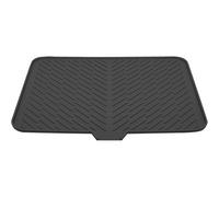 Kitchen Silicone Dish Draining Mat - Waterproof Counter Protector With Drainage Lip | Multipurpose Drying Pad For Glassware, Plates, Pots | Soft Anti-Slip Mat For Sink Shelf, Cabinet Drawer, Kitchen