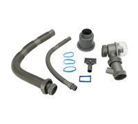 Kitchen Sink Drain Kit, Basin Drain Pipe Kit with Odor Resistance, Flexible Drainage System for Single Kitchen Sink and Garbage Disposal, Includes Complete Fittings in Premium PP a