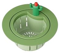 Kitchen Sink Drain Strainer Basket, Cactus Sink Strainer Basket, Fast Drainage and Anti-Clogging, Open with One Press (Green)