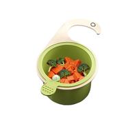 Kitchen Sink Drain Strainer, Hangable Food Catcher Basket, Garbage Disposal, Reusable Sink Filter for Farmhouse Sinks, RVs, Restaurants, and Camping Use, 7.87x3.94x3.94 inches, Green, Yellow