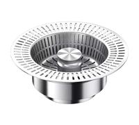 Kitchen Sink Drain Strainer, Stainless Steel Sink Strainer, Anti Clogging Kitchen Sink Filter Stopper | Large Drainage Holes Basket Strainer for Kitchen, Bathroom, and Work Area Use