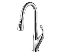 Kitchen Sink Faucet for Commercial, Black Kitchen Sink Mixers, One Handle Stream Sprayer Shower Head, Deck Mounted Pull out Kitchen Faucet, Pull Down Hot Cold Water M
