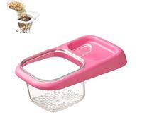 Kitchen Sink Hanging Strainer with Suction Cup, Automatic Dumping Sink Strainer Basket Hanging Drain Basket, Anti-Clogging, Easy to Clean, for Kitchen Foods Waste (Red,1pcs)