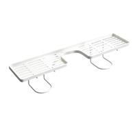 Kitchen Sink Organizer - Draining No Drill, Portable Rack with Drain Tray, Kitchen Faucet Holder for Toothbrushes, Cups, Cosmetics Bathroom Toilet Corner, Home Indoor Use, 19.69×3.94×4.33inch
