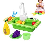 Kitchen Sink Plush, Water Circulation Plaything, Adorable Electric Pretend Washing Toys, Floating Dishwashing Sink Toy for Childrens, Kids Role, Girls Age 3, Mixed Color
