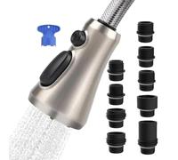 Kitchen Sink Sprayer Head | Pull Out 2-Mode Easy-Install Attachment |