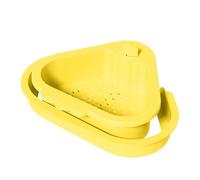 Kitchen Sink Strainer Basket, doppio strato di scarico con filtro a rete, materiale ABS, multiuso Sink Organizer per Washing Fruit Vegetable Draining Pasta Leftover Home Use, 22 x 25,5 x 9 cm