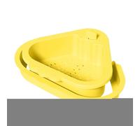 Kitchen Sink Strainer Basket, Sink Drain Rack, doppio strato filtro design, rust resistente in acciaio per frutta, vegetabile, pasta, garage, appartamento, casa, bagno, 22 x 25,5 x 9 cm