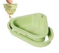 Kitchen Sink Strainer Baskets - Triangle Sink Drain Basket | Sinks Drain Strainer Basket Rack | Double-Layer Filter Kitchen Accessories For Fruit Vegetable Pasta Garbage Disposal Home And Bathroom