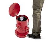 Kitchen Small Trash Can with Lid Outdoor Fire Hydrant Waste Bins Retro Creative Garbage Can with Removable Inner Bucket for Park Garden Kitchen Garbage Wastebaskets (Red)