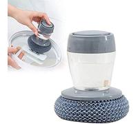 Kitchen Soap Dispensing Palm Brush Multifunctional Pressing Cleaning Brush, 2 IN 1 Soap Dispensing Palm Brush, Kitchen Brush Useful Cleaning Brush, Multifunctional Cleaning Dish Brush with Handle