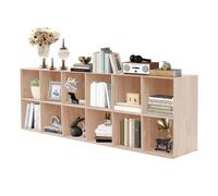 Kitchen Solid Wood Open Shelf Bookcase Floor-Mounted Display Storage with Compartments for Living Rooms Bedrooms Kitchens Dining Rooms Study Rooms 's Rooms