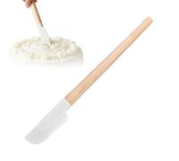 Kitchen Spatula Set - Wooden Handle Silicone Spatulas, Long Heat Resistant Baking Tools for Mixing Cooking Bread Cake Butter Jam, Ideal for Home Apartment Dorm Restaurant