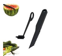 Kitchen Spiral and V-Shaped Tools, Spiral Slicer Blade Hand Slicer Cutter Potato Cucumber Vegetables Spirals Knife Kitchen Accessories Tool, Carving Fruits and Vegetables (1 Set)