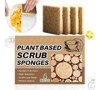 Kitchen Sponges - 4 Pieces Cleaning Sponges | Dishwashing Scrubber Pad | Kitchen Sponge for Washing Dishes for Sinks Countertops Stovetops Tableware Bathroom Bathtubs Tiles Apartment