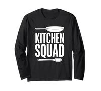 Kitchen Squad Home Chef Cooking Team Divertente Maglia a Manica