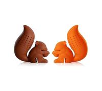 Kitchen Squirrel Tea Infuser - Super Cute Silicone Loose Leaf Herbal Tea Strainer Filter Diffuser