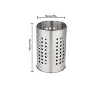 Kitchen Stainless Steel Round Hole Cooking Tools Holder Tableware Cage Chopsticks Tube Storage Brush Holder