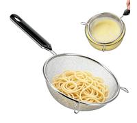 Kitchen Strainer Fine Mesh, Non Slip Handle Skimmer Scoop, Stainless Steel Fine Mesh Strainer With Handle For Fried Food Pasta Rice Flour Milk Grease Juice Coffee Baking Cooking Use