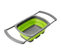 Kitchen Strainer - Over The Sink Colander | Washing Drainer Basket | Folding Draining Basket With Extendable Handles For Home Apartment Farmhouse Vegetable Fruit Pasta Meal Prep Indoors