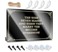 Kitchen Stuff Farmhouse Signs Accessories | The Wise Never Marry and When They Marry The Become Otherwise Old-fashioned Highland Decor (20 x 30 cm)
