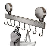 Kitchen Suction Cup Hooks, Heavy-Duty Wall Rack Utensil Storage Organizer With 20Kg Load Capacity, Multi-Functional No-Drill Holder for Kitchen Bathroom Bedroom Tiled Walls Doors Smooth Surfaces