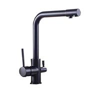 Kitchen Taps 3 Way Kitchen Sink Mixer Tap Antique Kitchen Pure Water Faucet Multifunctional Rotatable Hot and Cold Water Pure Water-Antique