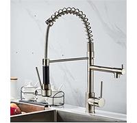 Kitchen Taps Sink Mixer Tap Brass 360 Degree Rotating Faucet Hot And Cold Gold Kitchen Sink Faucet countertop Installation Dual Handle Pull (Color : Style 5)