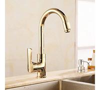Kitchen Taps Sink Mixer Tap Hot And Cold Mixer Kitchen Sink Faucet 360 Degree Swivel Single Handle countertop Installation Faucet (Color : Gold)