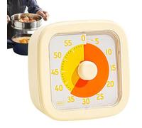 Kitchen Timer, 60-Minute Manual Cooking Timer - Portable Silent Countdown Clock For Study, Homework, Bathroom, Shower, Classroom, Home Baking & Time Management, Cream, Blue