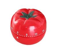 Kitchen Timer 60 Minute - Mechanical Tomato Shape Loud Alarm Reminder | Visual Countdown Clock - Wind Up Cooking Baking Grilling Study Classroom Office Countertop Gadget