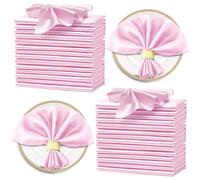 Kitchen Tovaglioli Stoffa 60 Pack 30x30cm Silky Satin Napkins Square, Party Cloth, Dining Table Soft For Wedding, Christmas