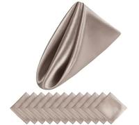 Kitchen Tovaglioli Stoffa 60 Pack 30X30cm Wine Red Satin Table Napkins Soft Smooth Cloth Silky For Restaurant Party Decoration