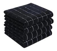Kitchen Towels Checkered Designed Super Absorbent Dish Towels Soft Cleaning Cloth(4pcs 34x72cm-01)