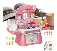 Kitchen Toys, Pretend Cooking Playset, 13.58 X 11.81in Educational Learning Games, 24 Piece Accessory Set, Safe Authentic Materials for Boys, Girls, Preschool, Birthday, Christmas, Party, Home