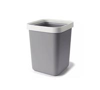 Kitchen Trash Can Household Square Toilet Bathroom Simple Lidless Pressure Ring Living Room Dormitory Trash Can(Gray,Large)