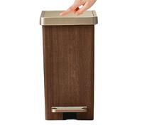 Kitchen Trash Can, Step Waste Bin with Soft-Close Lid, Slim Foot Pedal Garbage Container for Bathroom, Garage, Dorm Room, Apartment, Offices, Living Room, Dormitory, Indoor Home Use