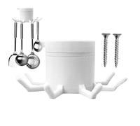 Kitchen Utensil Hanger, Rotating Hook, Cabinet Rack, Space Saving, 360° Swivel Design, Strong Adhesive, Multipurpose Storage, Easy Installation, Perfect for Bathroom, Bedroom, Towel, 11x4.6x4.6cm