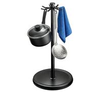 Kitchen Utensil Holder | 21.7x44.5cm/8.54x17.52 Inches With 8 Hooks Spatula Rack,360-degree Rotation Counter Kitchen Tool Holder - For Stirring Rod Home Restaurant Farmhouse Desk Drawer Home Cabinet