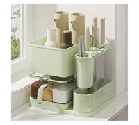 Kitchen Utensil Holder,Utensil Organiser, 3 in 1 Spice Organizer Rack,kitchen utensils Storage Holder with Drain Tray, Seasoning Countertop Storage Shelf Holder, Multi-Function Rack for Knife, fork, c