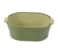 Kitchen Washbas Food Strainer Drain Basket Rotating Drainer Double-Layer Basin Vegetable Fruit Washing Strainer