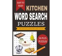Kitchen Word Search Puzzle Book: Word Searches with Easy to Read Print about Kitchen, Cooking, and More | 6x9 inches, 110 pages | 50+ Puzzles... Gifts for Vacations, Holidays and Free Times