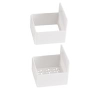 Kitchen Wrap Organizer & Bathroom Curling Iron Holder, Wall-Mounted No-Drill Adhesive Storage Shelf for, Foil, Food Bags & Sandwich Wraps, 2.36x2.36x2.17 inches