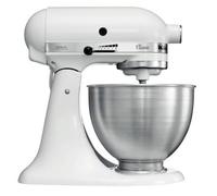 KitchenAid 5K45SSEWH Sbattitore con base 275 W Metallico, Bianco