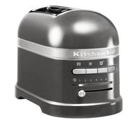 Kitchenaid tostapane - Artisan - Toaster 2 fette con scomparti extra-large e pinze autocentranti - Macchina per Toast con 7 Livelli di Doratura - Retro - Argento medaglia