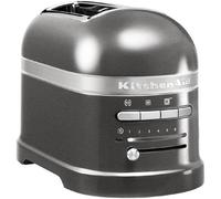 Kitchenaid tostapane - Artisan - Toaster 2 fette con scomparti extra-large e pinze autocentranti - Macchina per Toast con 7 Livelli di Doratura - Retro - Argento medaglia