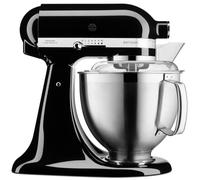 Kitchenaid Artisan, planetaria 5KSM185PSEOB con testa reclinabile 4,8 Lt, accessori in acciaio inox, onix black Artisan, planetaria 5KSM185PSEOB con testa reclinabile 4,8 Lt, accessori in acciaio inox