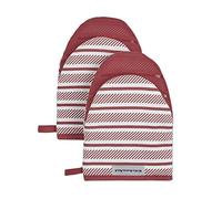 KitchenAid Albany Mini guanti da forno in cotone con impugnatura in silicone, 14 x 20,3 cm, rosso passione
